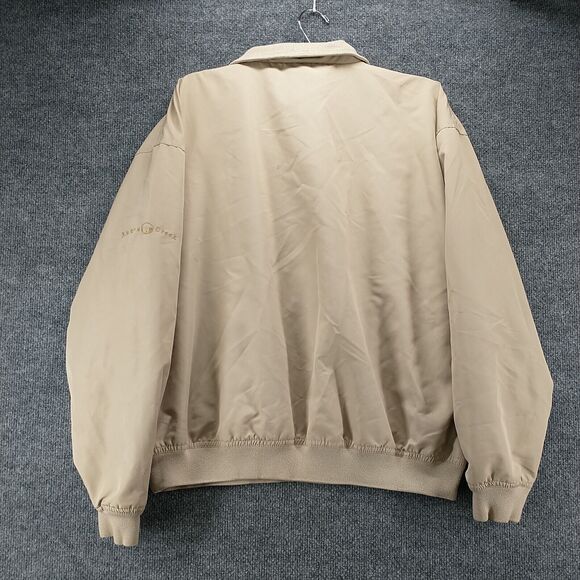 Rae's Creek Men's Jacket Tan Medium Long Sleeve Pullover 1/2 Zip Embroidered - Picture 3 of 12